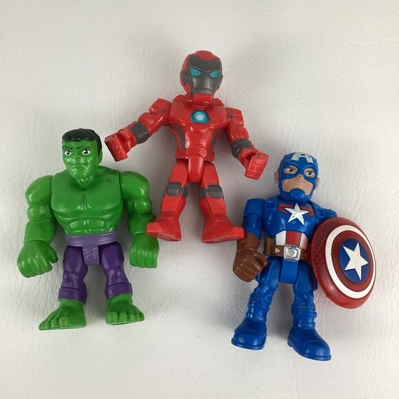 Playskool Marvel Super Hero Adventure 5" Figures Iron Man Hulk Captain America - Picture 5 of 7